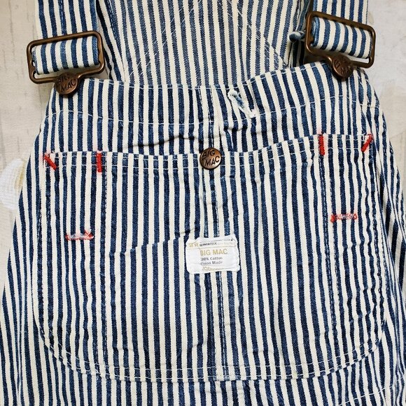 VINTAGE CARPENTERS CUTOFF BIB OVERALLS, 1960 BIG MAC BY JC PENNEY, UNION MADE - Picture 4 of 7